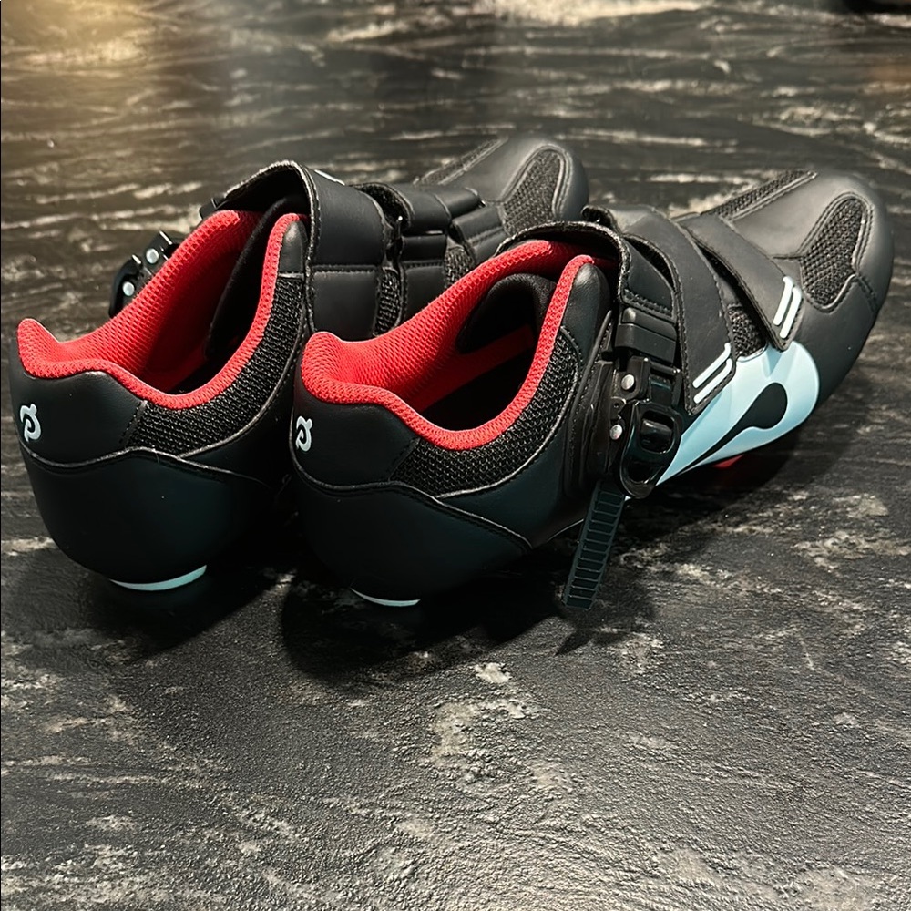 Black and Red Peloton Cycling Shoes